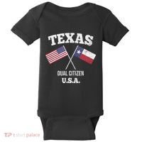 True Texan Dual Citizen Love Texas And America Baby Bodysuit thumb 0