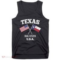 True Texan Dual Citizen Love Texas And America Tank Top thumb 0