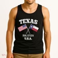 True Texan Dual Citizen Love Texas And America Tank Top thumb 3