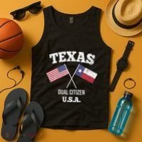 True Texan Dual Citizen Love Texas And America Tank Top thumb 4