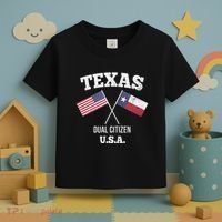 True Texan Dual Citizen Love Texas And America Toddler T-Shirt thumb 3