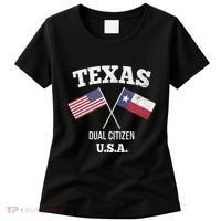 True Texan Dual Citizen Love Texas And America Women's T-Shirt thumb 0