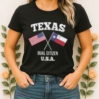 True Texan Dual Citizen Love Texas And America Women's T-Shirt thumb 2