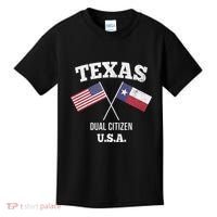 True Texan Dual Citizen Love Texas And America Kids T-Shirt thumb 0