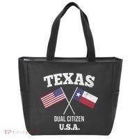 True Texan Dual Citizen Love Texas And America Tote Bag thumb 0