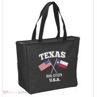 True Texan Dual Citizen Love Texas And America Tote Bag thumb 2