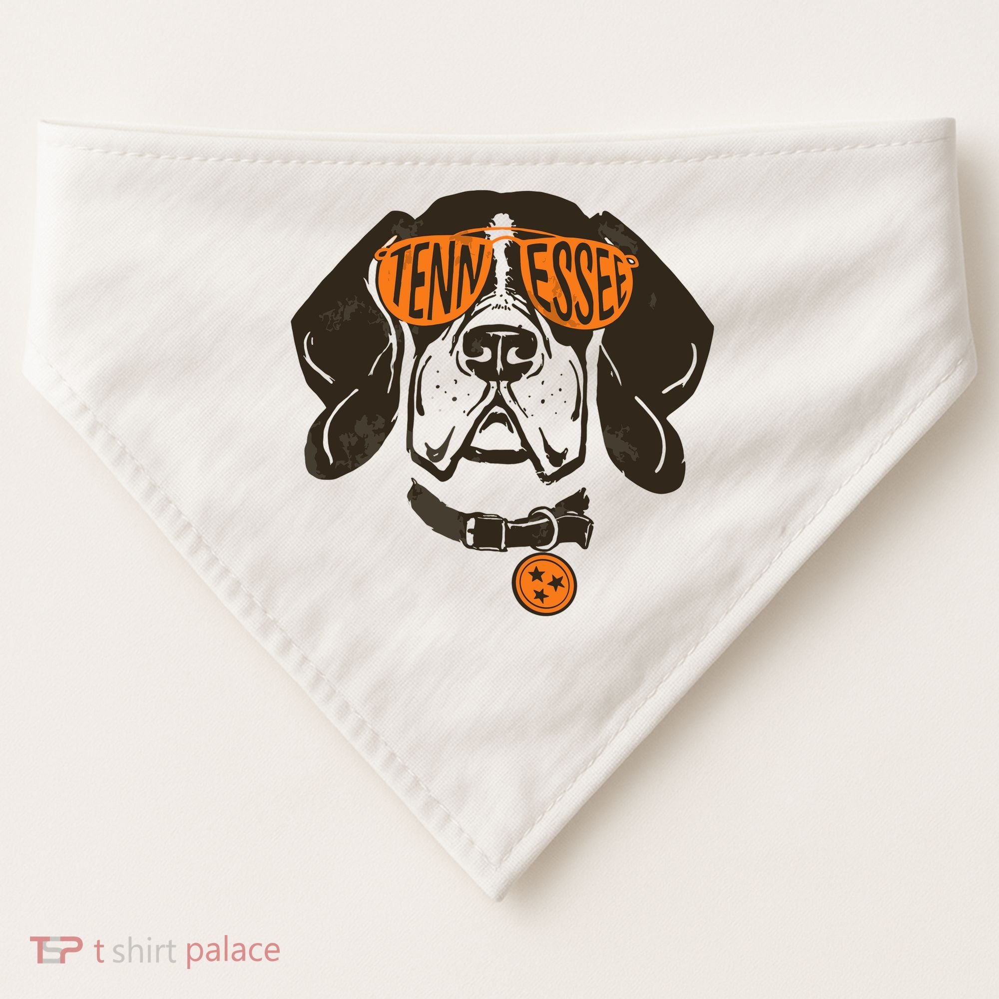 Tennessee Tn Dog State Flag Tn Lover Outfit USA-Made Doggie Bandana