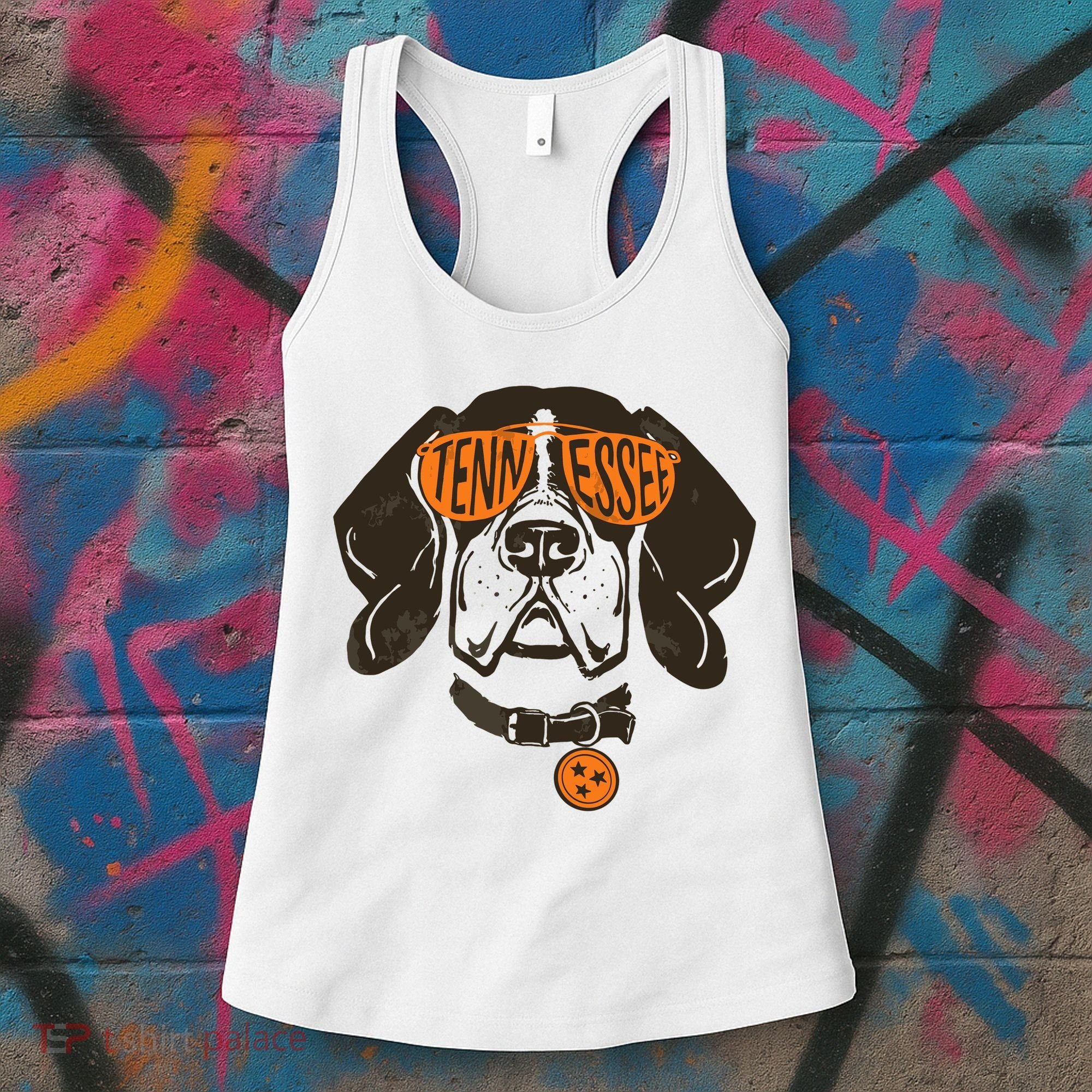 Tennessee Tn Dog State Flag Tn Lover Outfit Women's Tank Top
