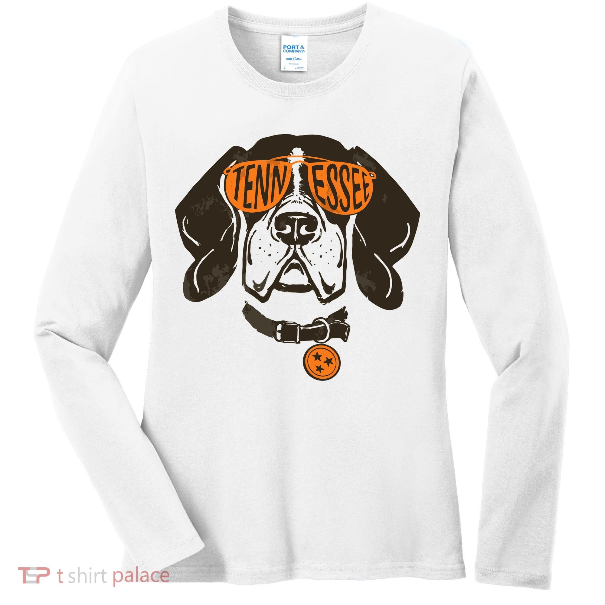 Tennessee Tn Dog State Flag Tn Lover Outfit Women's Long Sleeve Shirt