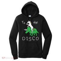 To The Disco 80s Party Unicorn Dino Disco Women's Hoodie thumb 0