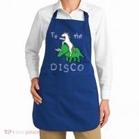 To The Disco 80s Party Unicorn Dino Disco Apron thumb 2