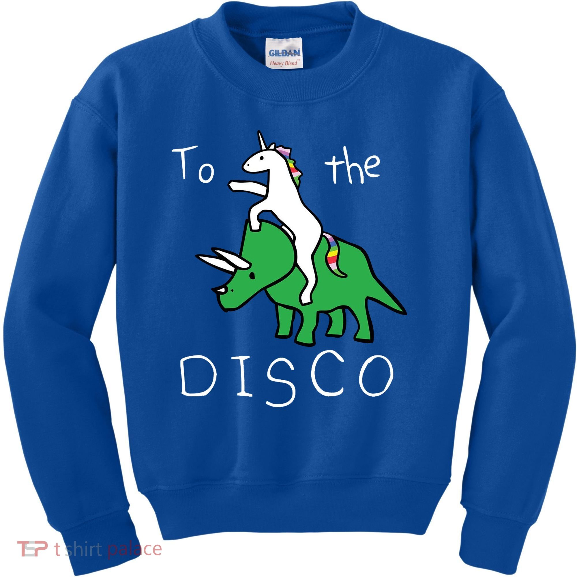 To The Disco 80s Party Unicorn Dino Disco Kids Sweatshirt