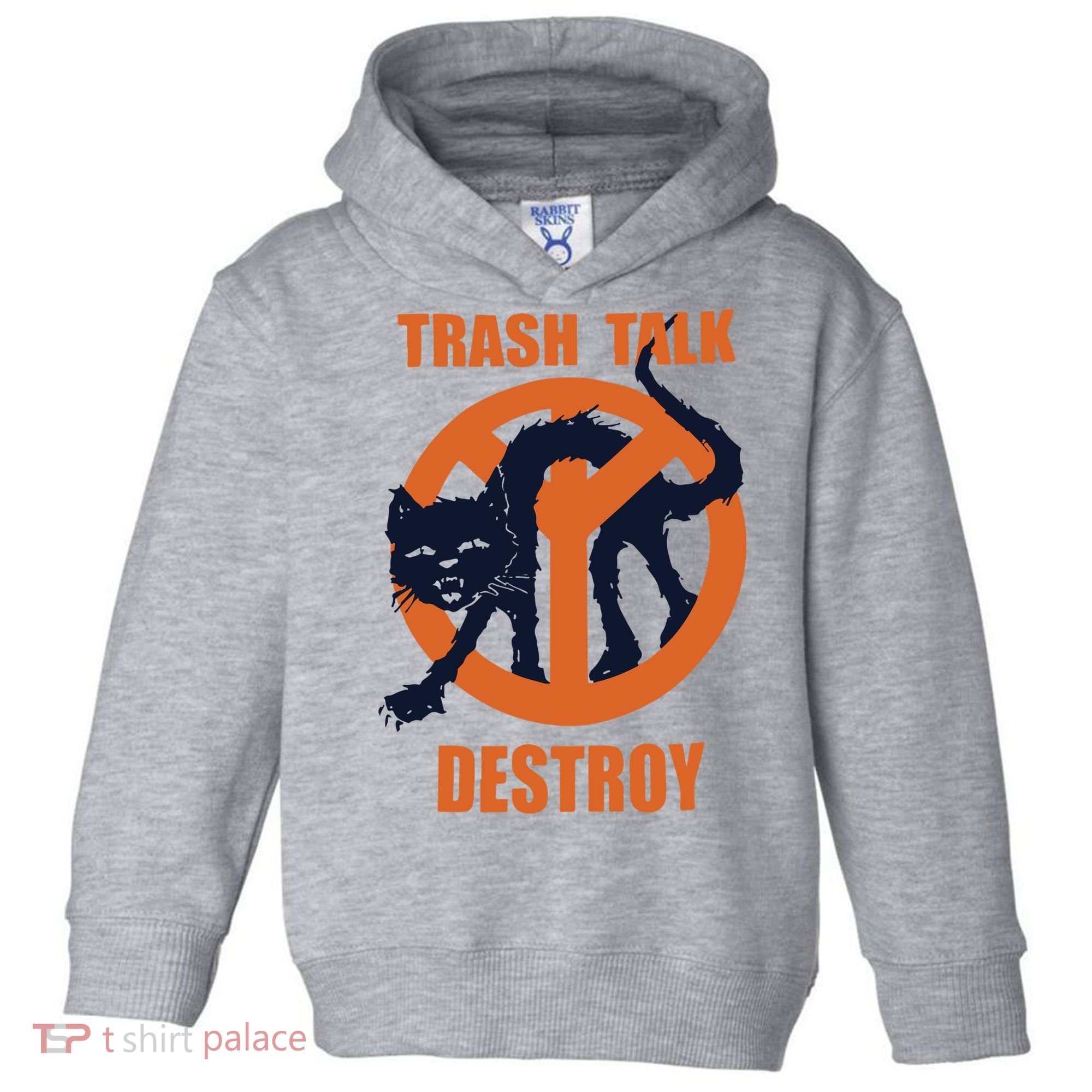 Trash Talk Destroy Black Cat Toddler Hoodie