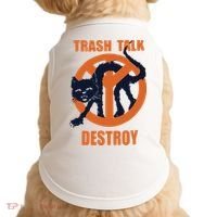 Trash Talk Destroy Black Cat Doggie Tank thumb 0