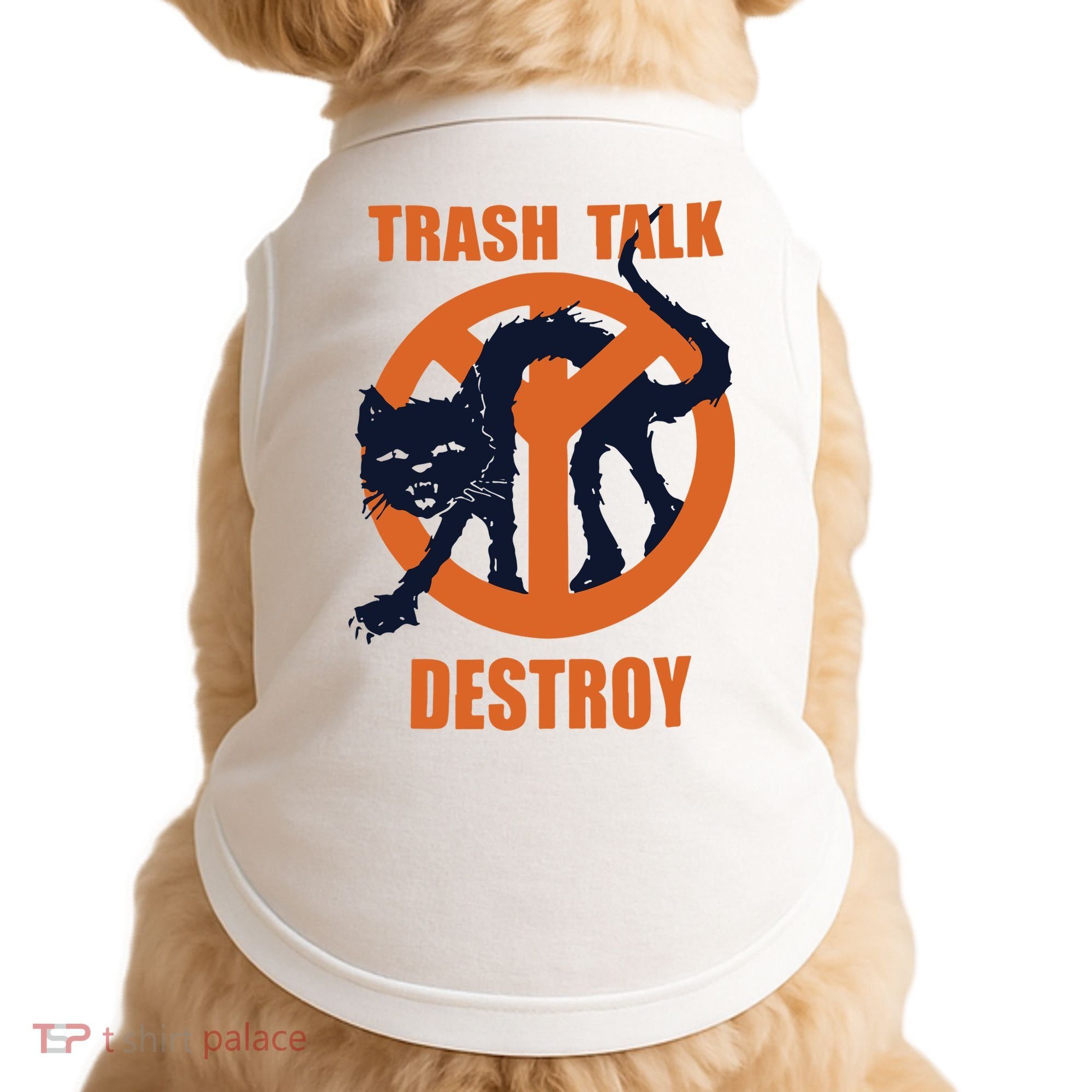 Trash Talk Destroy Black Cat Doggie Tank