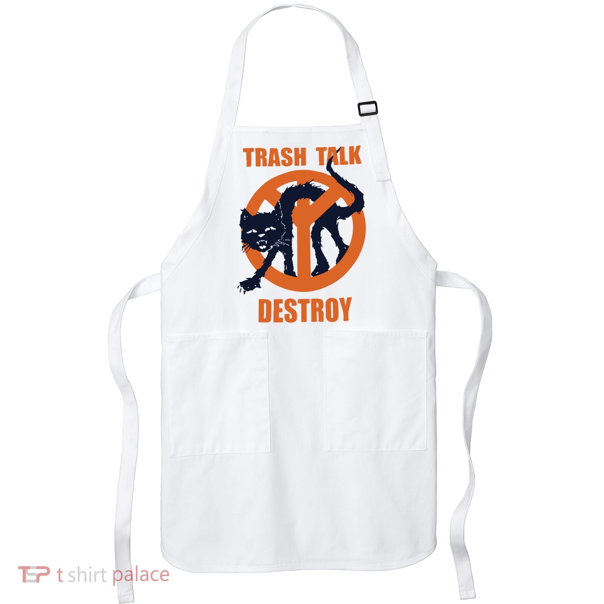 Trash Talk Destroy Black Cat Apron