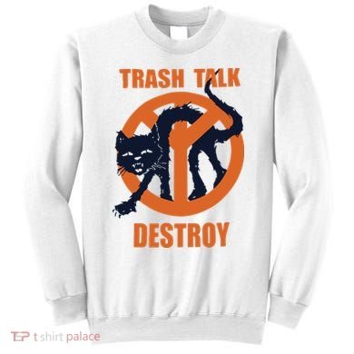 Trash Talk Destroy Black Cat Sweatshirt