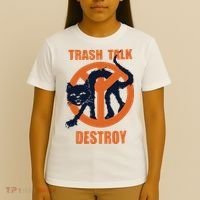 Trash Talk Destroy Black Cat T-Shirt thumb 4