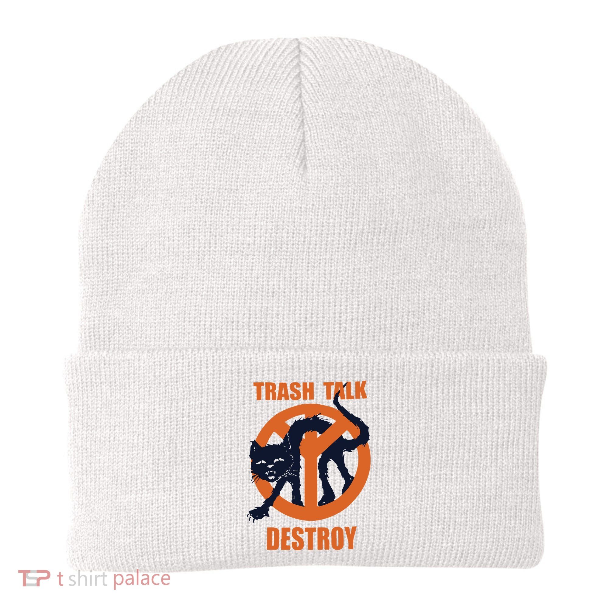Trash Talk Destroy Black Cat Beanie