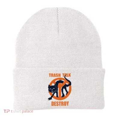 Trash Talk Destroy Black Cat Beanie