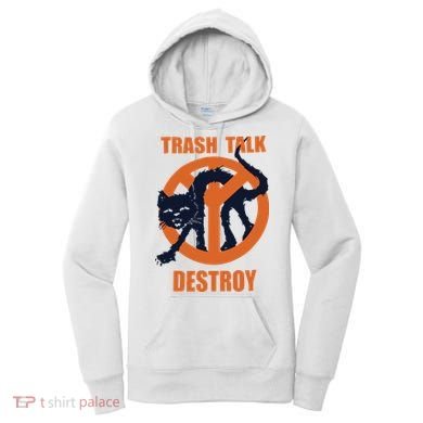 Trash Talk Destroy Black Cat Women's Hoodie
