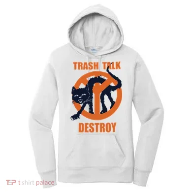 Trash Talk Destroy Black Cat Women's Hoodie