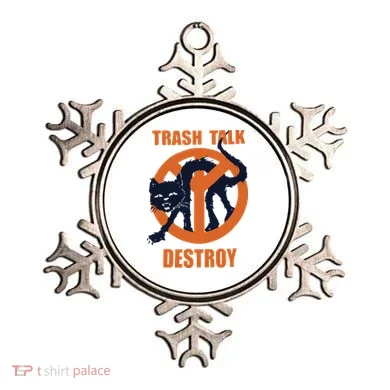 Trash Talk Destroy Black Cat Ornament