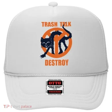 Trash Talk Destroy Black Cat Hat