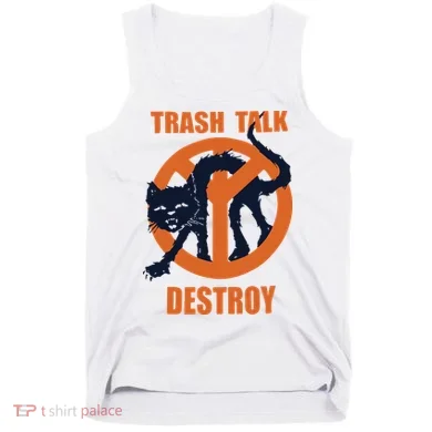 Trash Talk Destroy Black Cat Tank Top