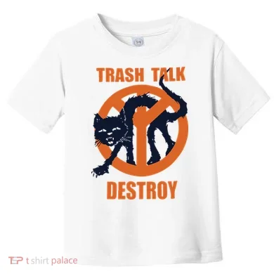 Trash Talk Destroy Black Cat Toddler T-Shirt