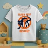 Trash Talk Destroy Black Cat Toddler T-Shirt thumb 3