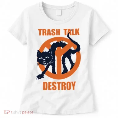 Trash Talk Destroy Black Cat Women's T-Shirt