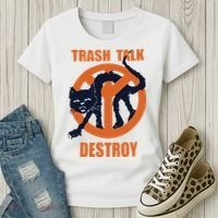 Trash Talk Destroy Black Cat Women's T-Shirt thumb 3