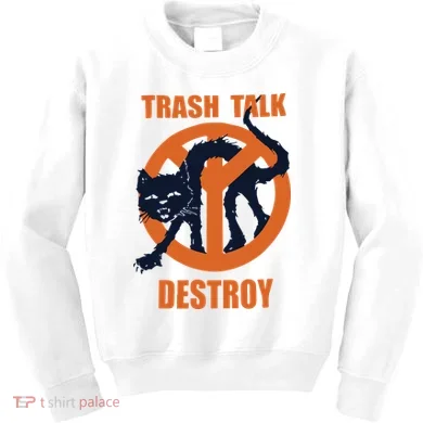Trash Talk Destroy Black Cat Kids Sweatshirt