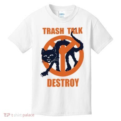 Trash Talk Destroy Black Cat Kids T-Shirt