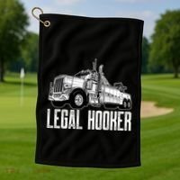 Tow Truck Driver Legal Hooker Funny Big Wrecker Golf Towel thumb 1