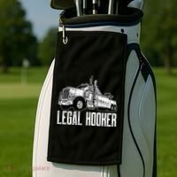 Tow Truck Driver Legal Hooker Funny Big Wrecker Golf Towel thumb 2
