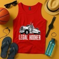 Tow Truck Driver Legal Hooker Funny Big Wrecker Tank Top thumb 4