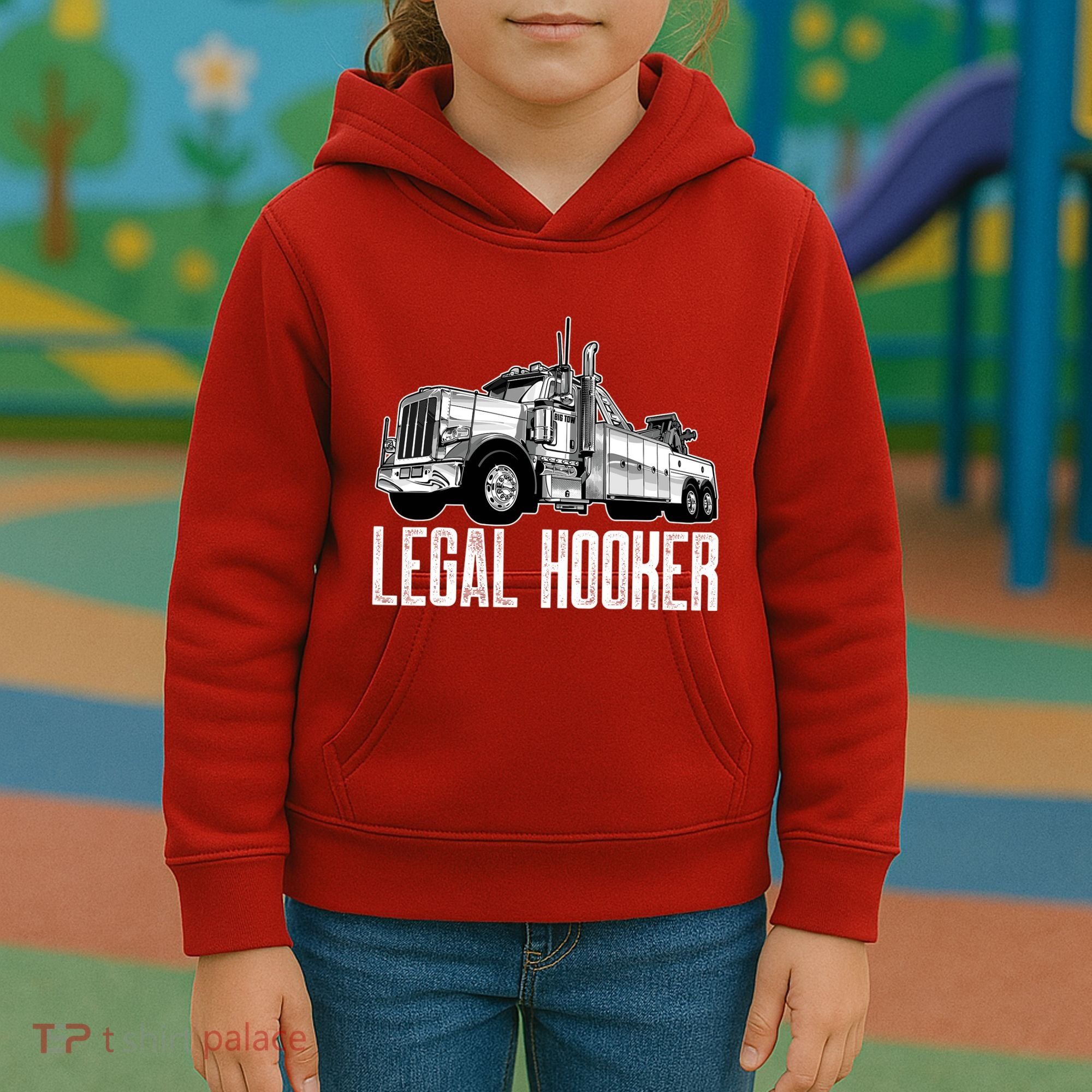 Tow Truck Driver Legal Hooker Funny Big Wrecker Kids Hoodie