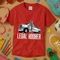 Tow Truck Driver Legal Hooker Funny Big Wrecker Kids T-Shirt thumb 3