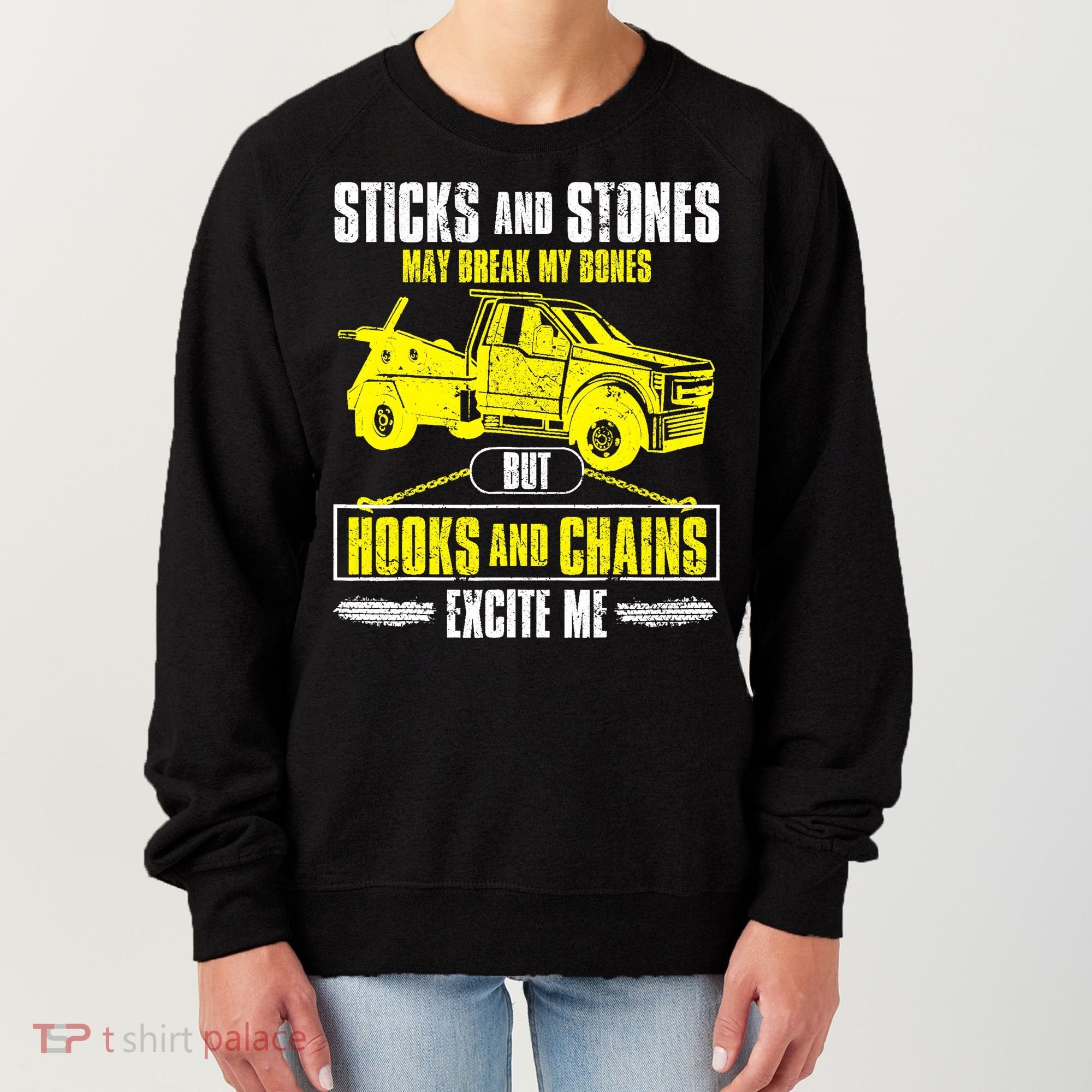 Tow Truck Driver Breakdown Lorry Thin Yellow Line Trucker Women's Sweatshirt