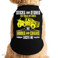 Tow Truck Driver Breakdown Lorry Thin Yellow Line Trucker Doggie Tank thumb 0