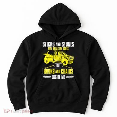 Tow Truck Driver Breakdown Lorry Thin Yellow Line Trucker Hoodie