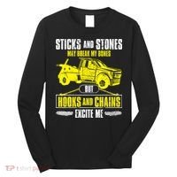 Tow Truck Driver Breakdown Lorry Thin Yellow Line Trucker Long Sleeve Shirt thumb 0