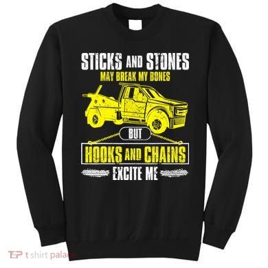 Tow Truck Driver Breakdown Lorry Thin Yellow Line Trucker Sweatshirt