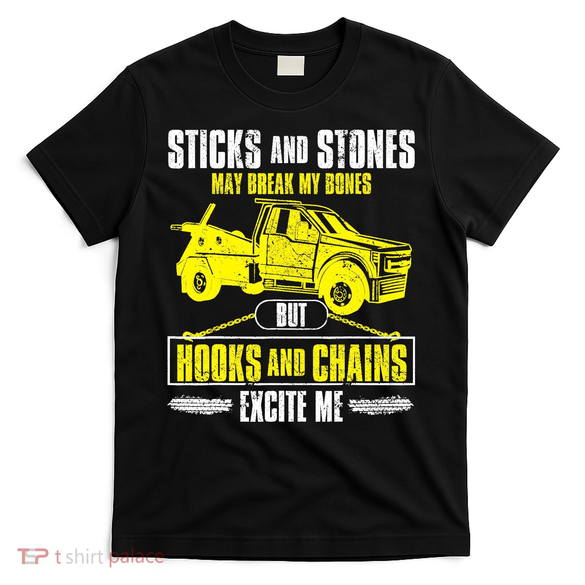 Tow Truck Driver Breakdown Lorry Thin Yellow Line Trucker T-Shirt