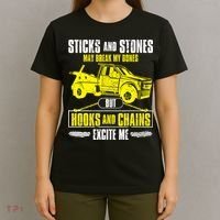 Tow Truck Driver Breakdown Lorry Thin Yellow Line Trucker T-Shirt thumb 4