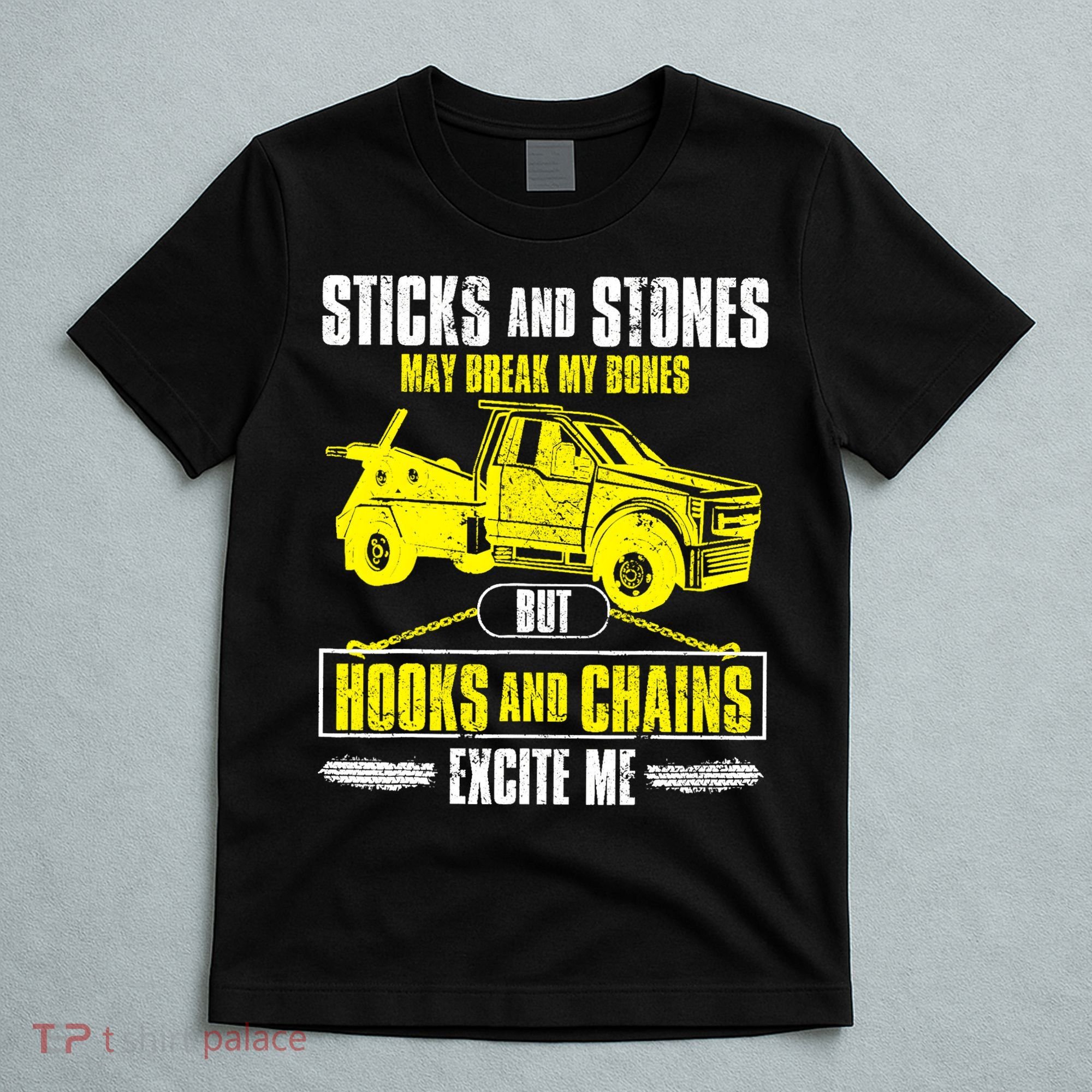 Tow Truck Driver Breakdown Lorry Thin Yellow Line Trucker T-Shirt