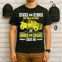 Tow Truck Driver Breakdown Lorry Thin Yellow Line Trucker T-Shirt thumb 6