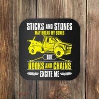 Tow Truck Driver Breakdown Lorry Thin Yellow Line Trucker Coaster thumb 0